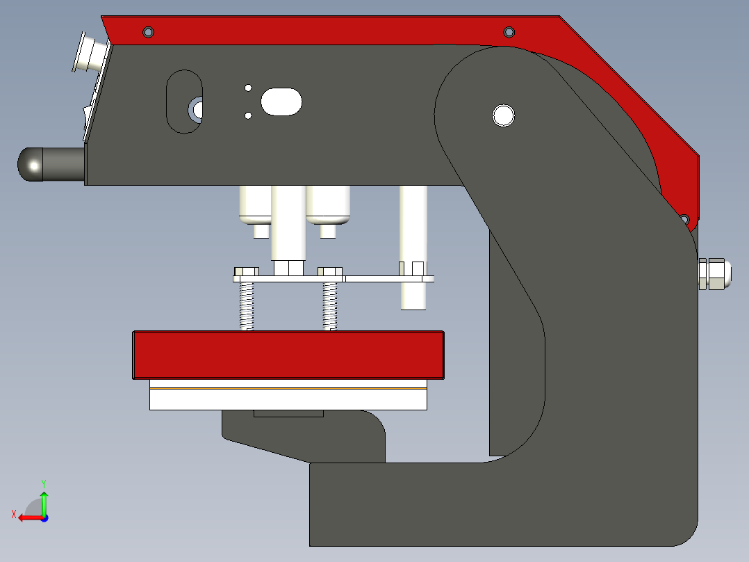 上滑气动双工位烫标机(方轨型式)后视图