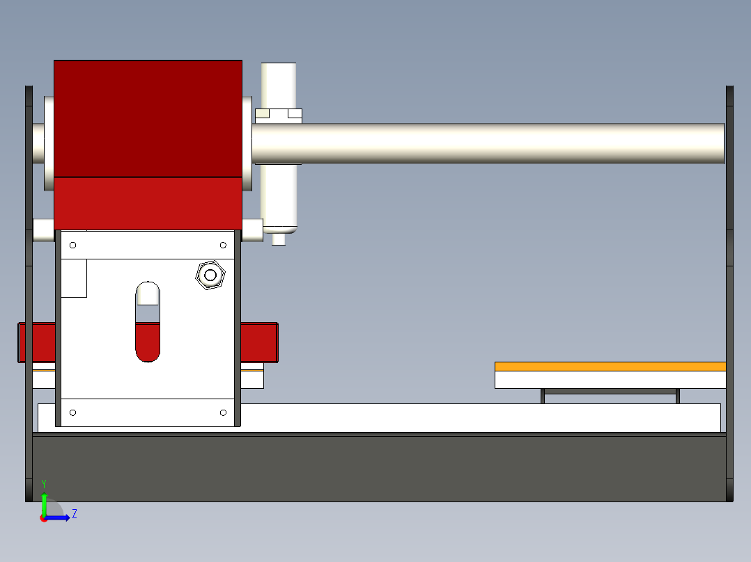 上滑气动双工位烫标机(方轨型式)左视图