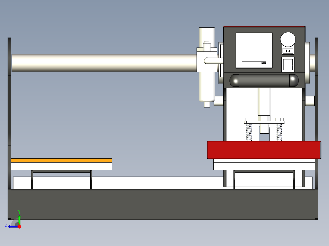 上滑气动双工位烫标机(方轨型式)右视图