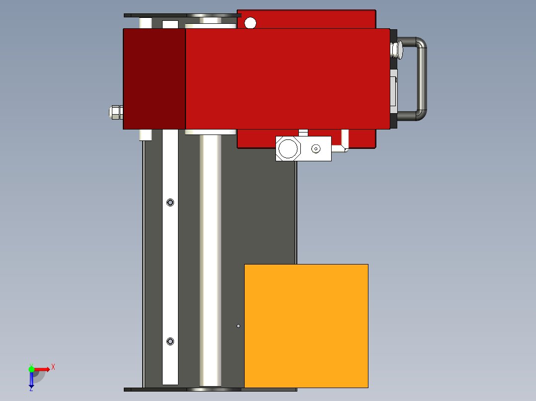 上滑气动双工位烫标机(方轨型式)俯视图