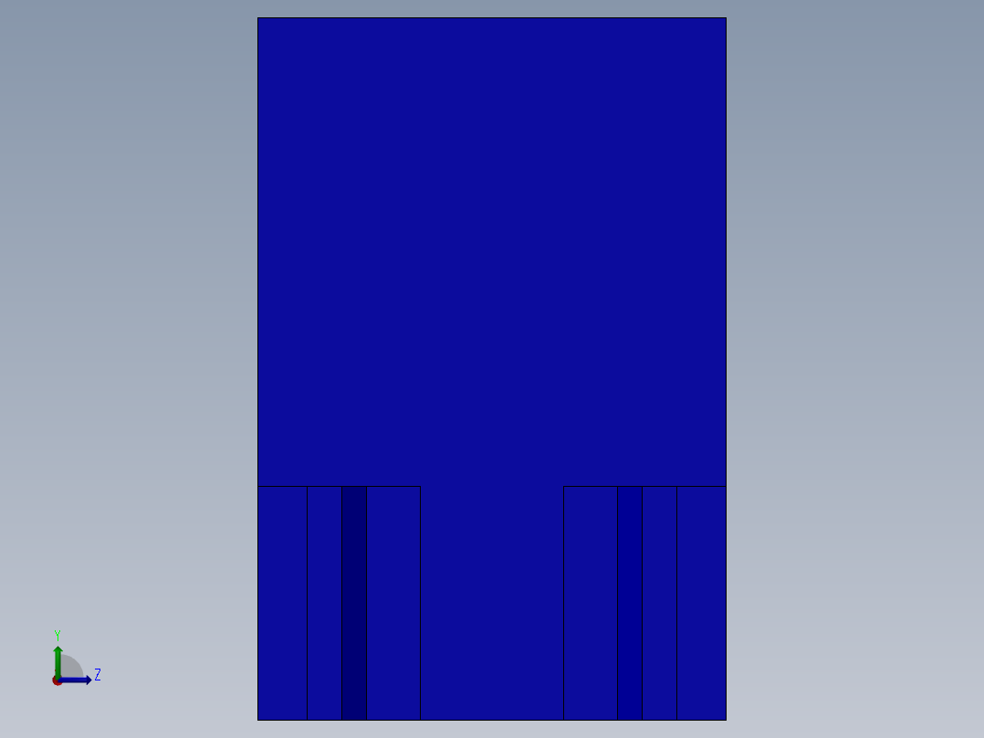 铝制卡扣式支架左视图