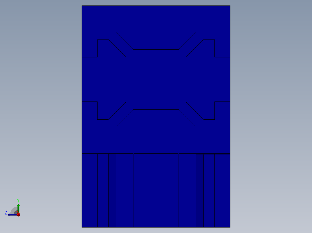 铝制卡扣式支架右视图