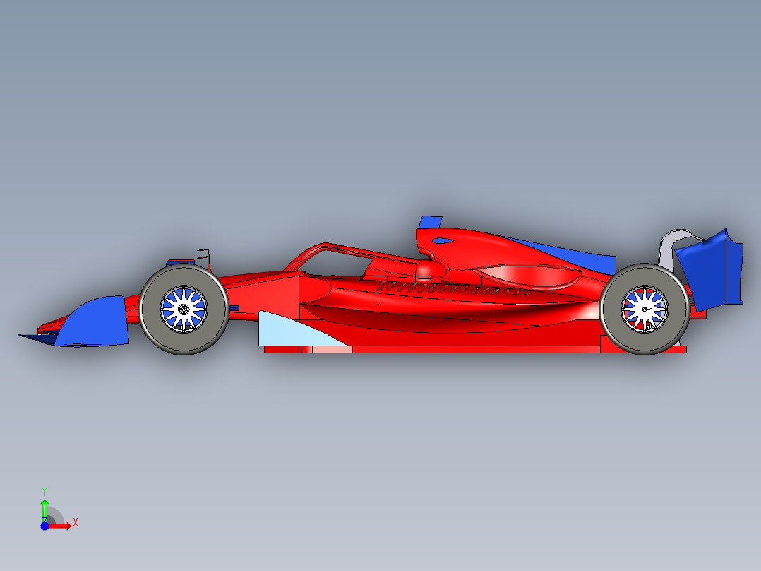 B2004768-一级方程式赛车模型前视图