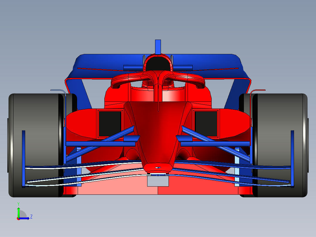 B2004768-一级方程式赛车模型左视图