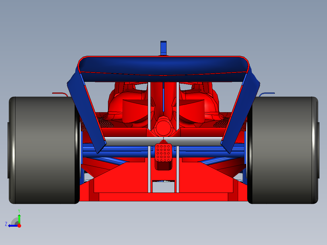 B2004768-一级方程式赛车模型右视图