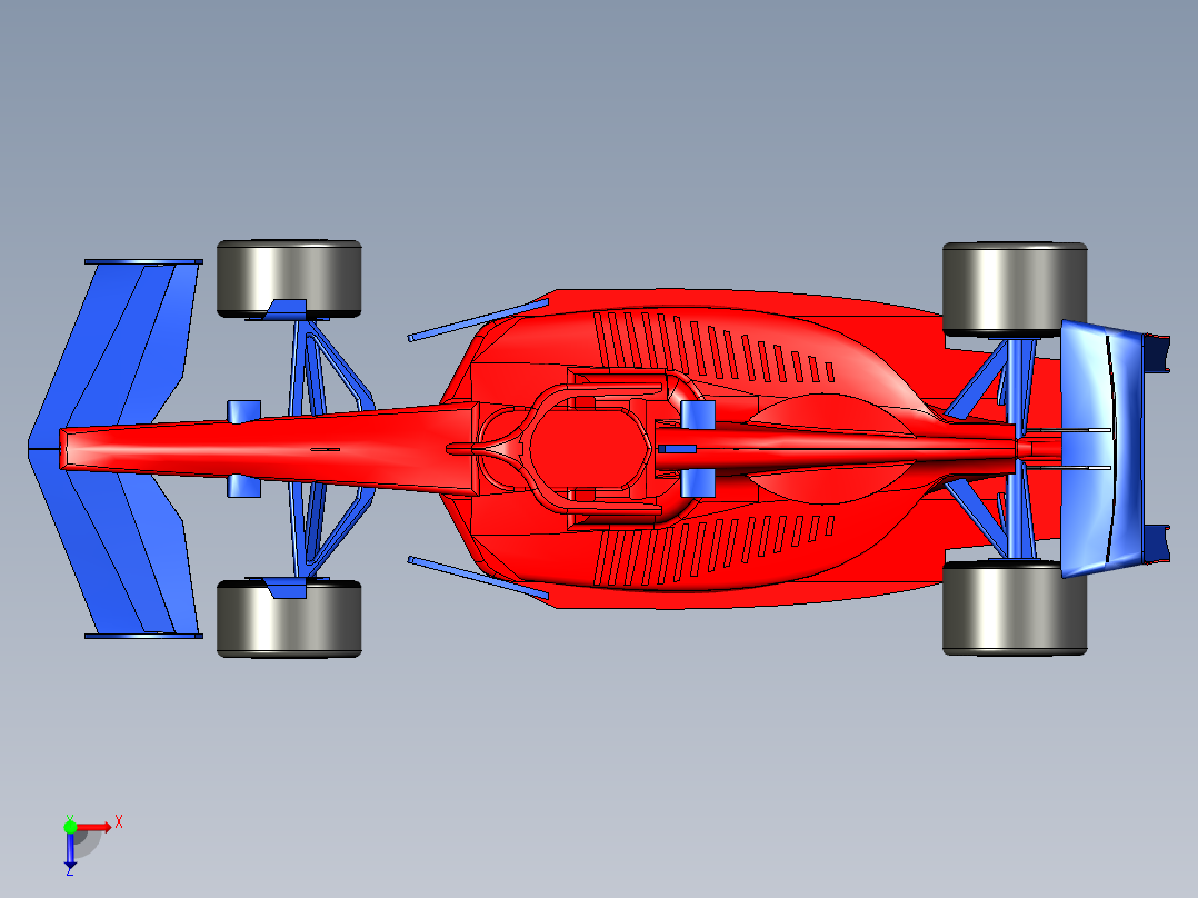 B2004768-一级方程式赛车模型俯视图