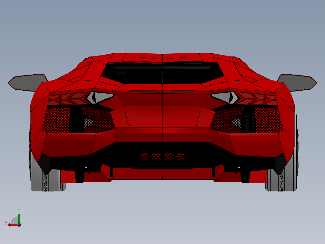 A2004693-兰博基尼 avantadore后视图