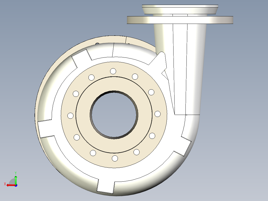 离心式本体泵后视图