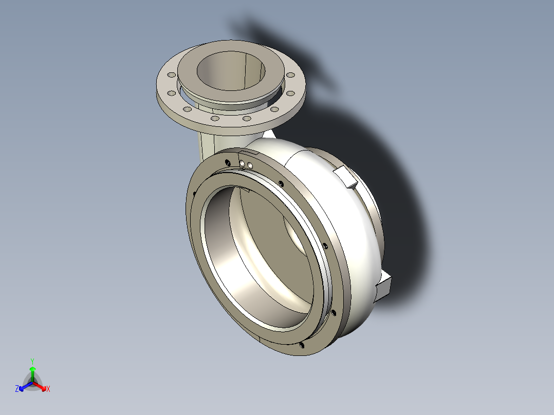 离心式本体泵正等轴测图