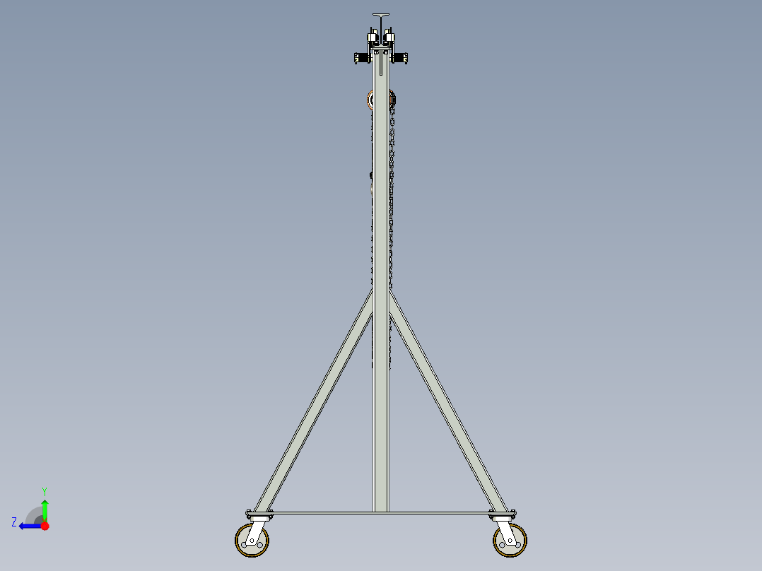 500公斤小型龙门起重机右视图