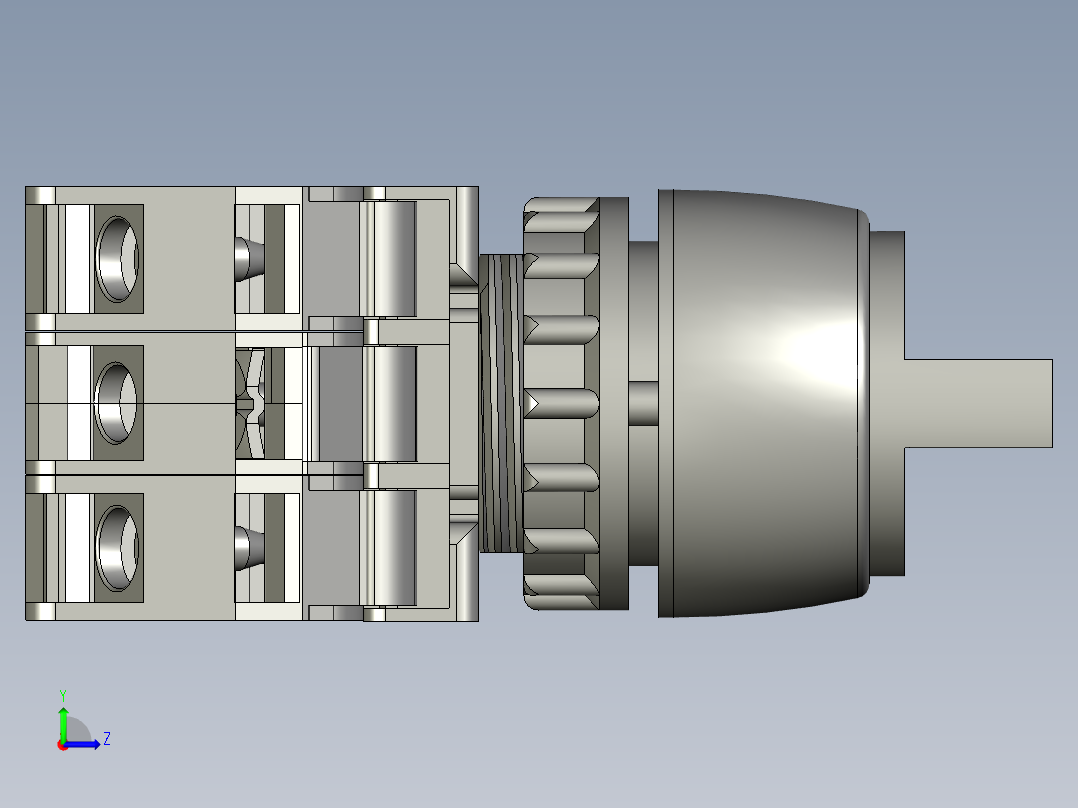 直径22二档选择开关24V左视图