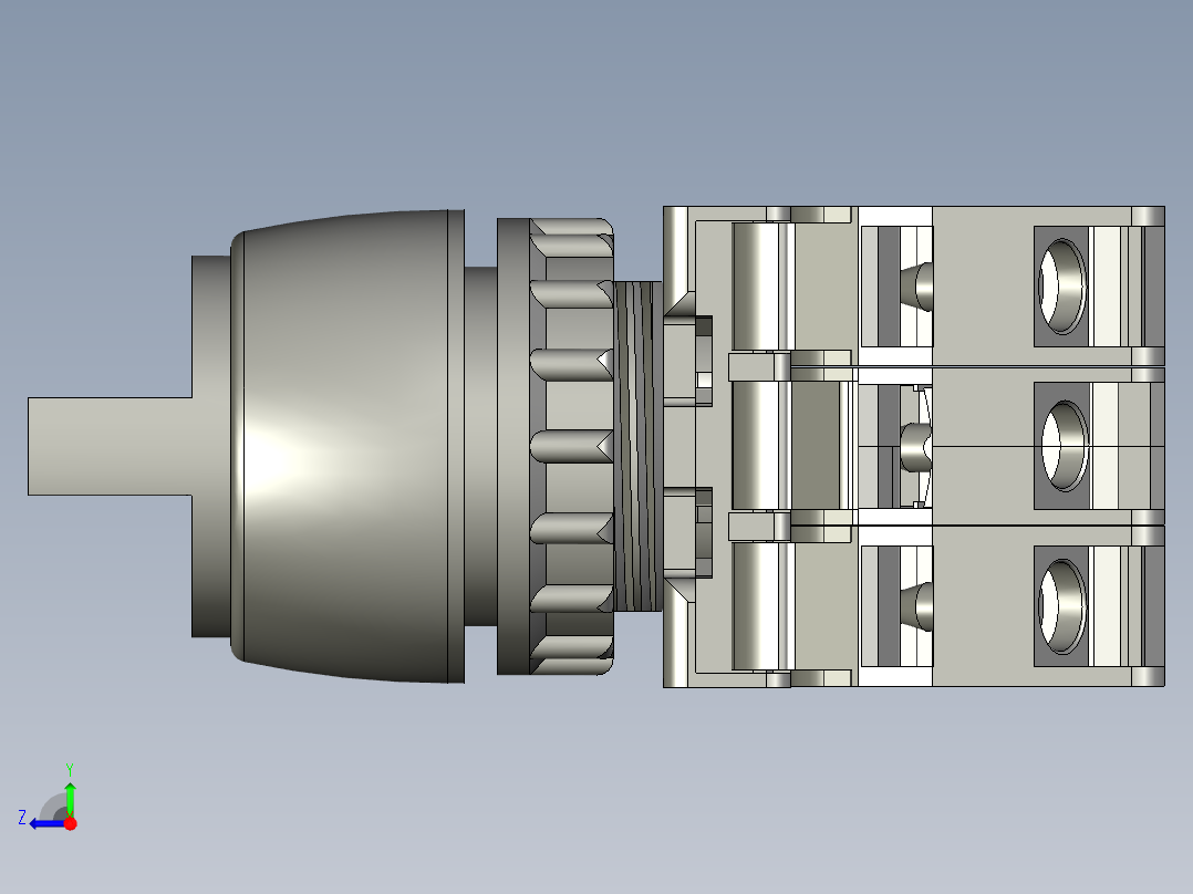直径22二档选择开关24V右视图