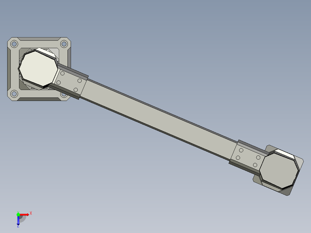 旋转a悬臂架俯视图