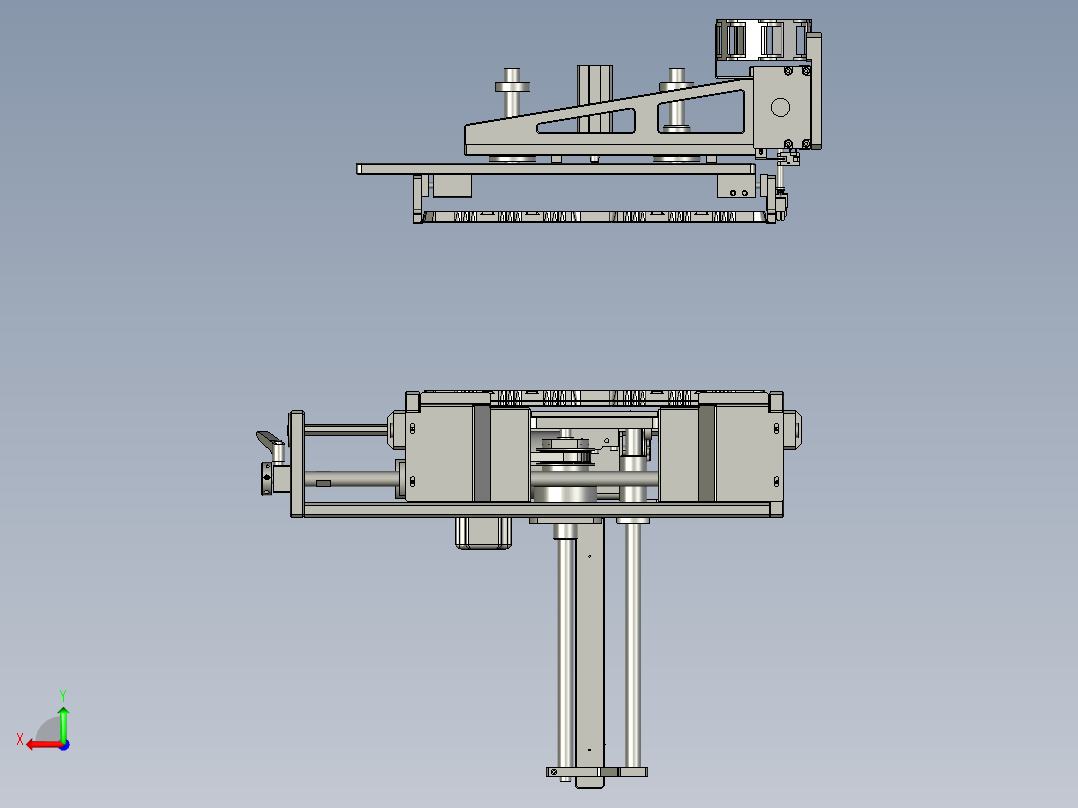 下料模组后视图