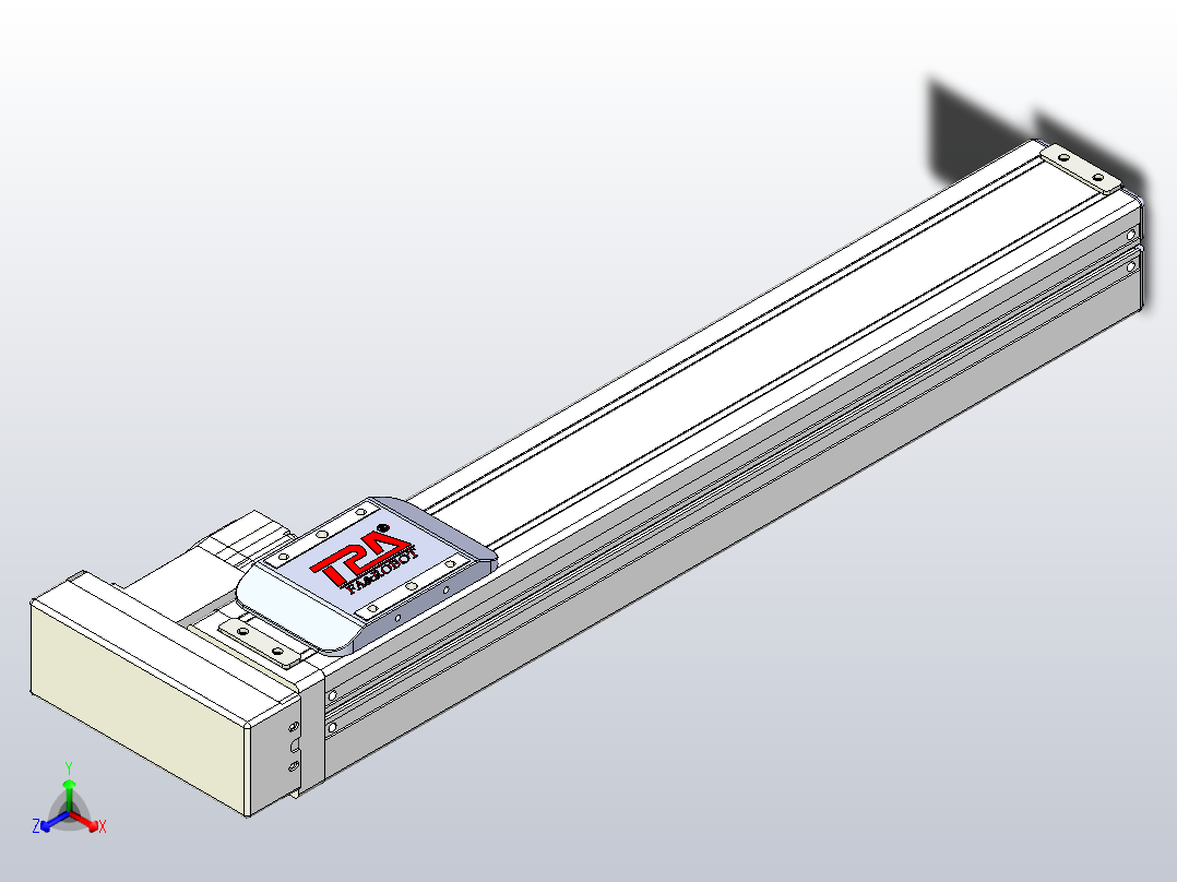滚珠丝杠直线轴带导轨全封闭TPA-HCR-65S-1610C-L350-ML-Y-P10-N3主视图
