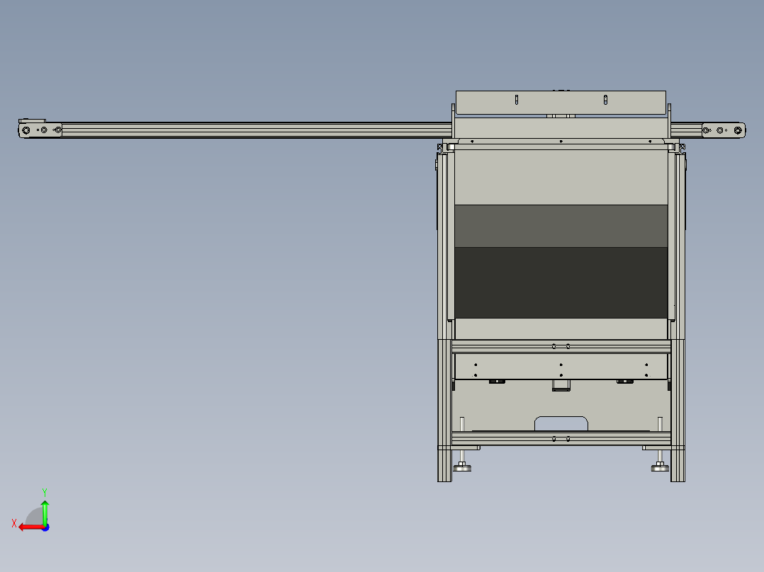 推送上料机构后视图