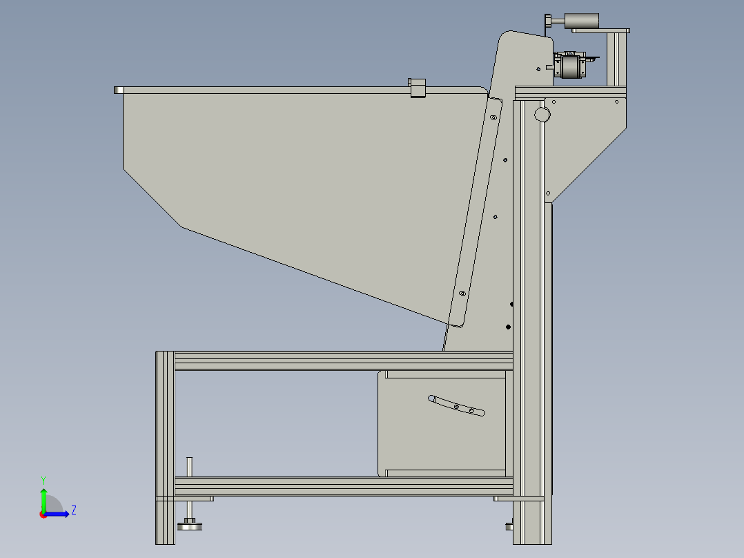 推送上料机构左视图