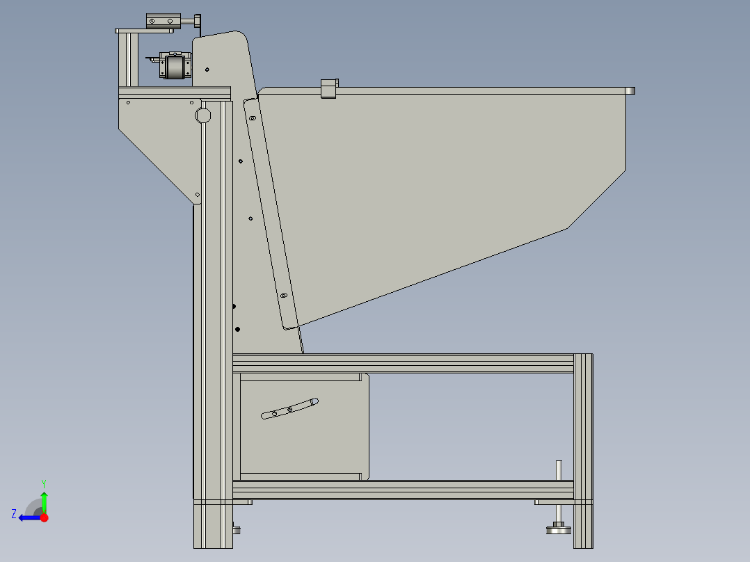 推送上料机构右视图