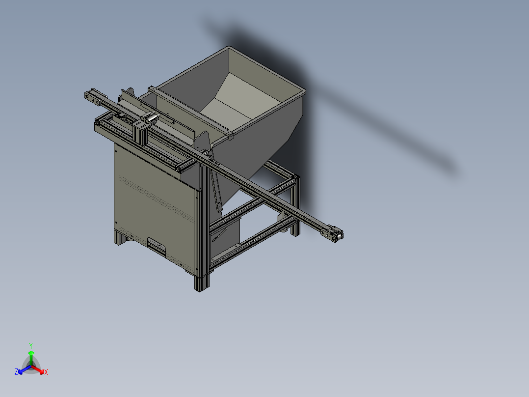 推送上料机构正等轴测图