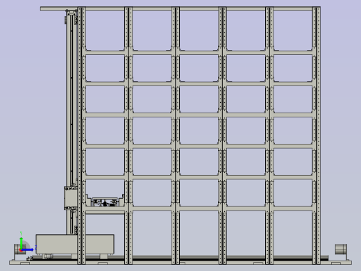 巷道堆垛自动存取装置左视缩略图