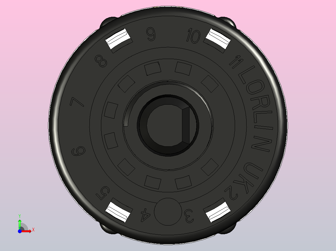 旋转式晶片开关前视图