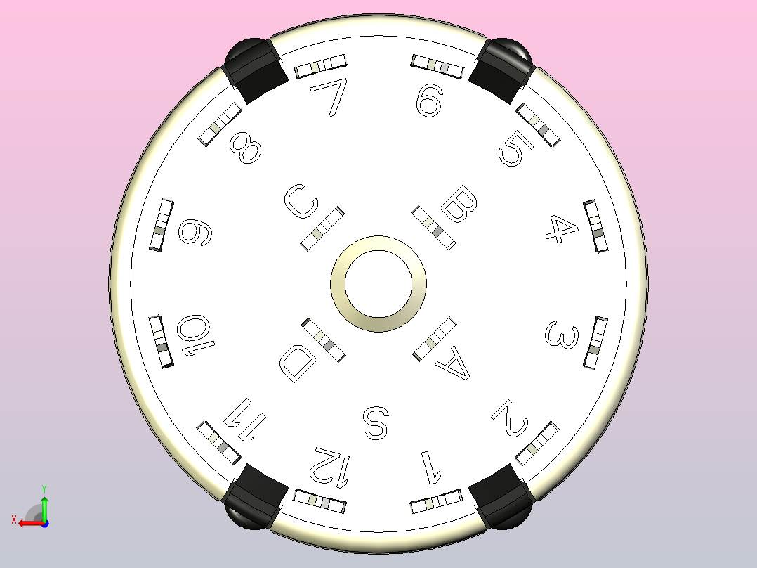 旋转式晶片开关后视图