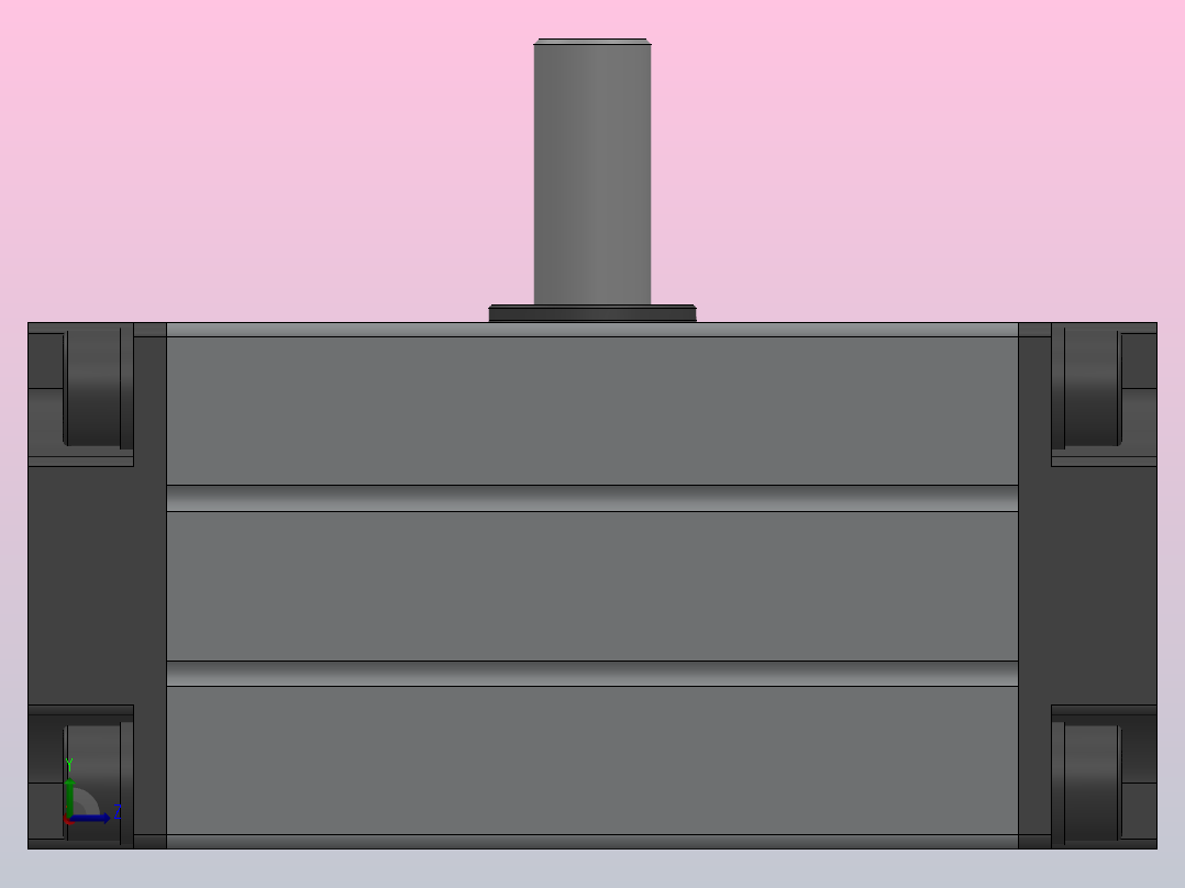 旋转气缸HCRA1系列[HCRA1BS63-90]左视图