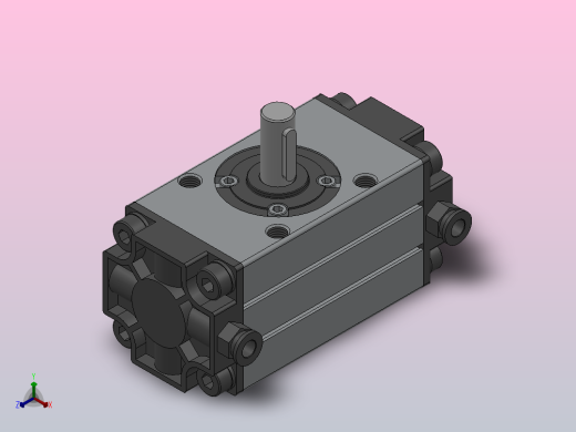 旋转气缸HCRA1系列[HCRA1BS63-90]正等轴测缩略图