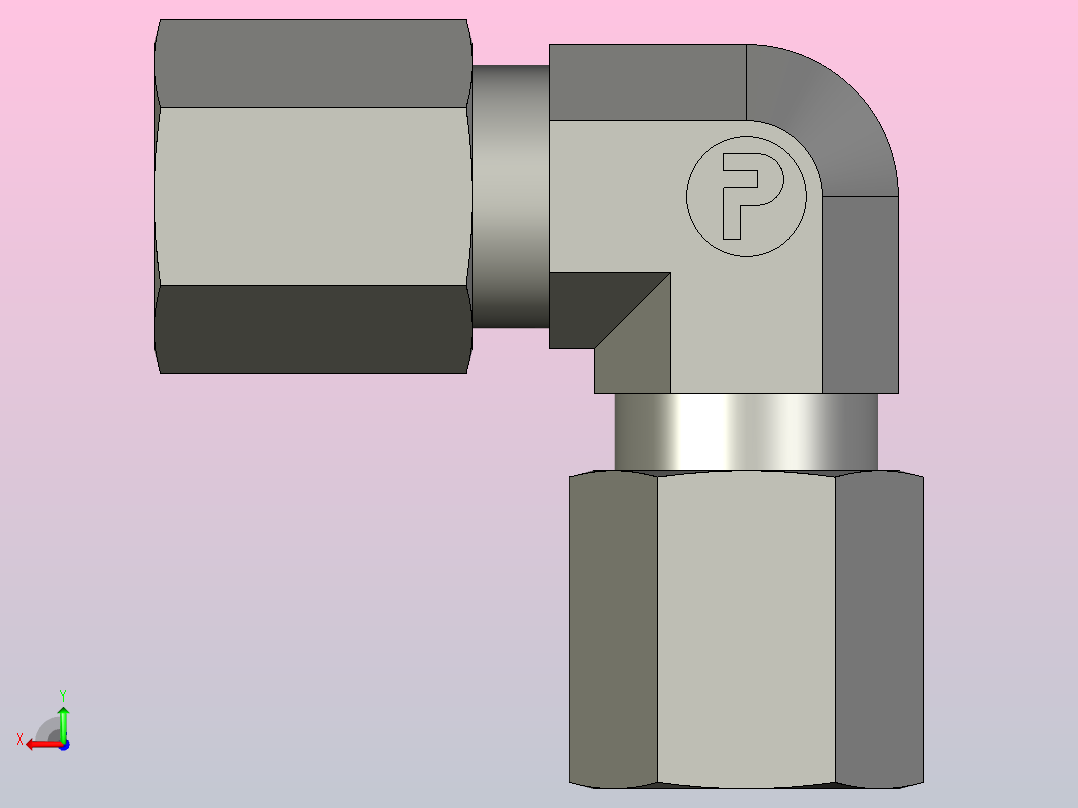 EO管接头弯头W06ZL71.igs后视图