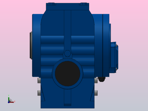 SAZ77小法兰空心轴安装斜齿-蜗轮蜗杆减速机SAZ77-YV0.75-4P-157.08-M1-0°-A前视缩略图
