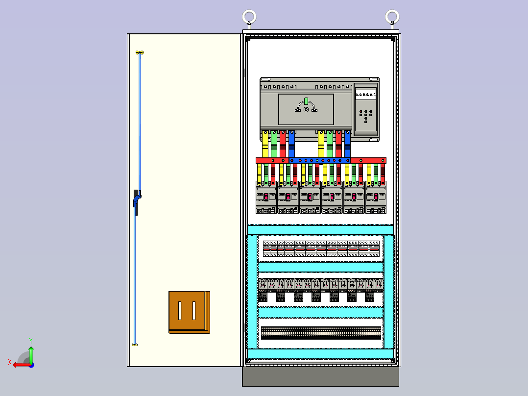 仿威图双电源控制柜后视图