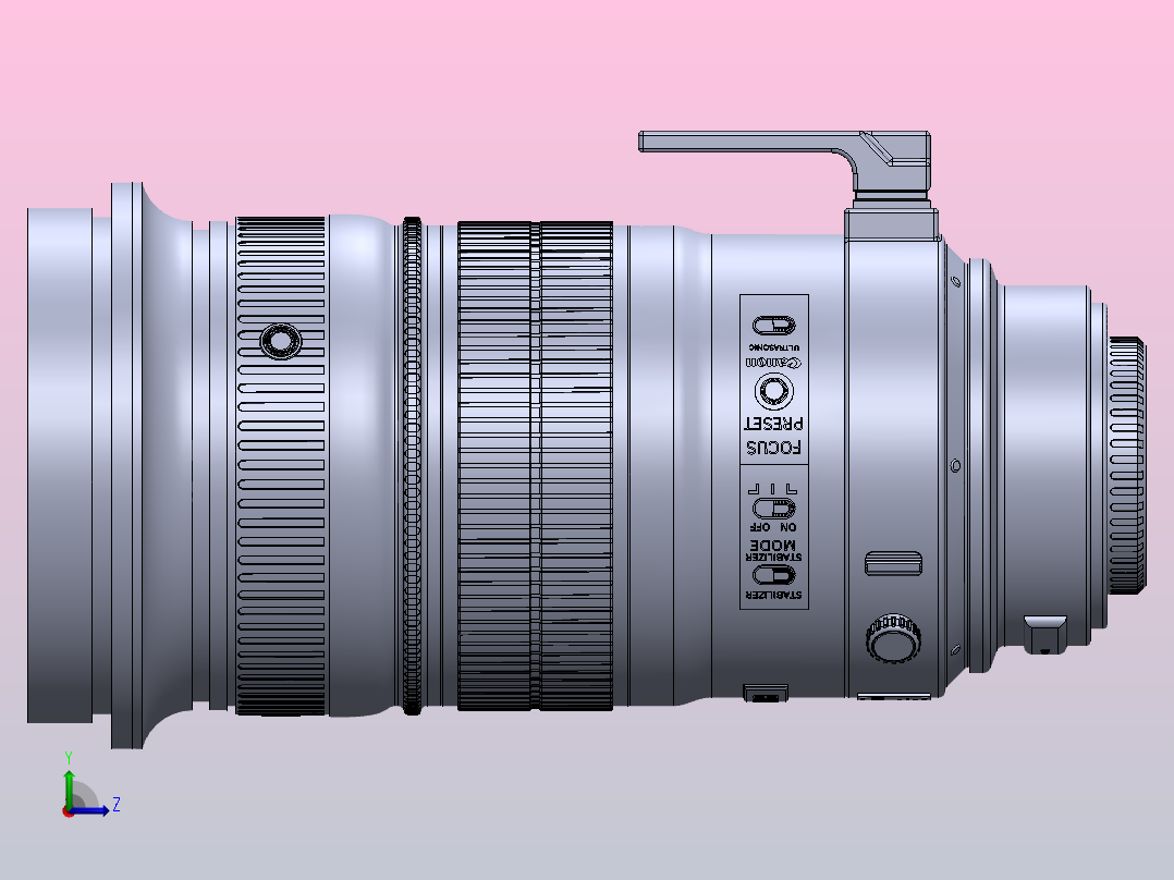 佳能EF 300mm f_2.8L是II USM镜头左视图
