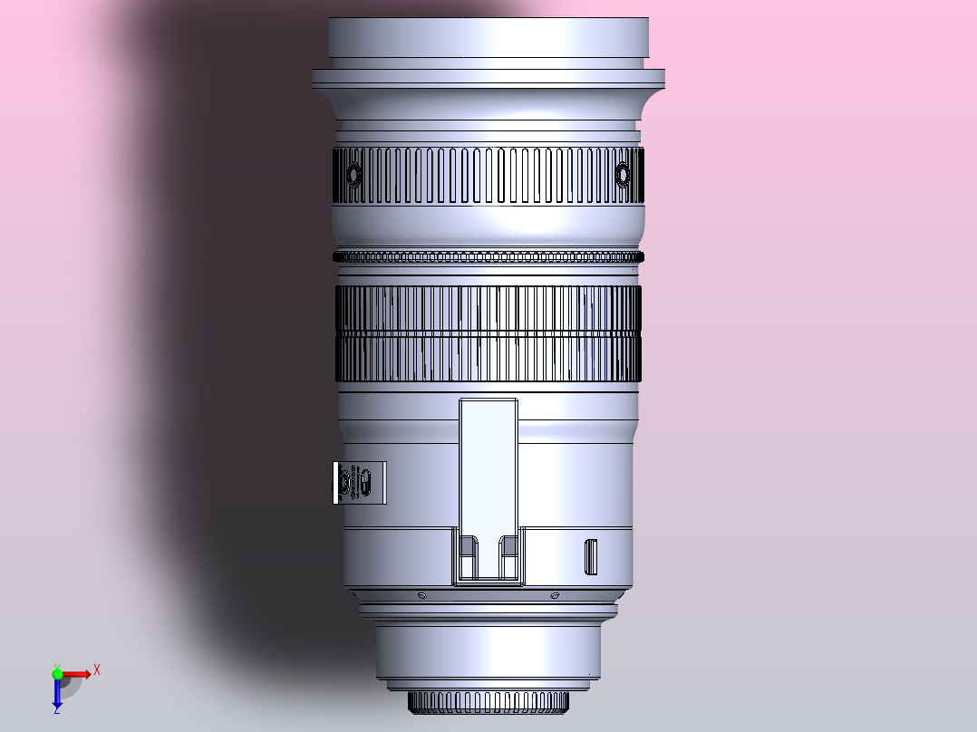 佳能EF 300mm f_2.8L是II USM镜头俯视图