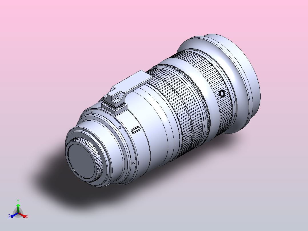佳能EF 300mm f_2.8L是II USM镜头正等轴测图