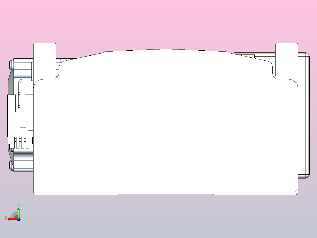 皮带直线轴半封闭可选导轨TPA-HNB-140D-120-L650-ML-C-P40-N3后视图
