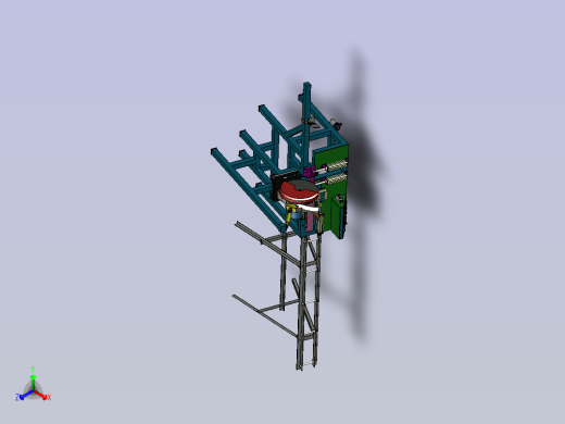 一款棒料切割机3D图纸