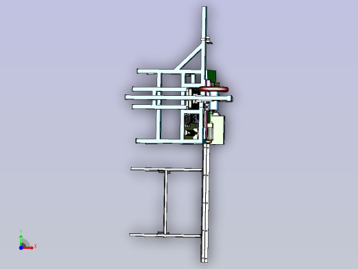 一款棒料切割机3D图纸前视缩略图