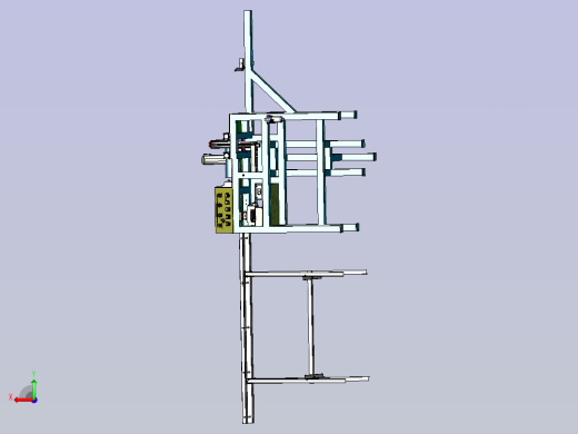 一款棒料切割机3D图纸后视缩略图