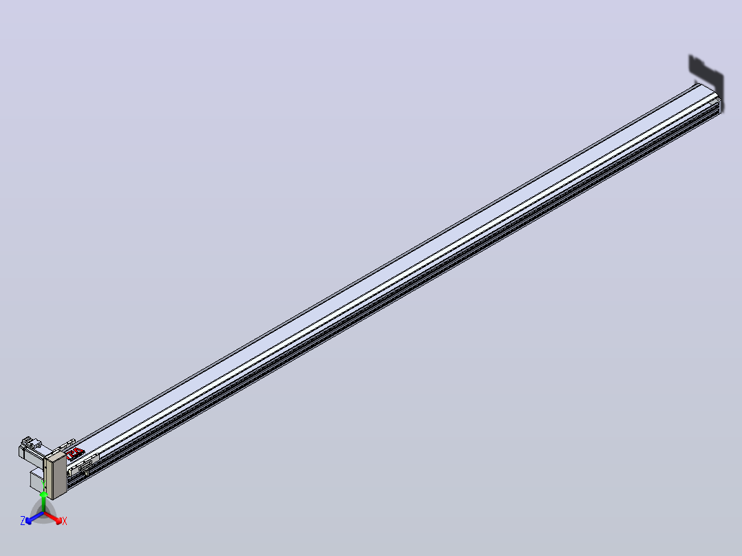 皮带直线轴半封闭可选导轨TPA-HNB-120D-110-L2750-RU-Y-P40-N3主视图