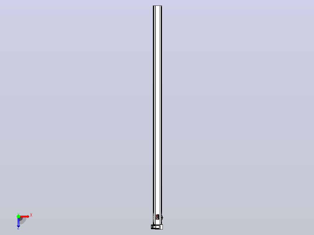 皮带直线轴半封闭可选导轨TPA-HNB-120D-110-L2750-RU-Y-P40-N3俯视图