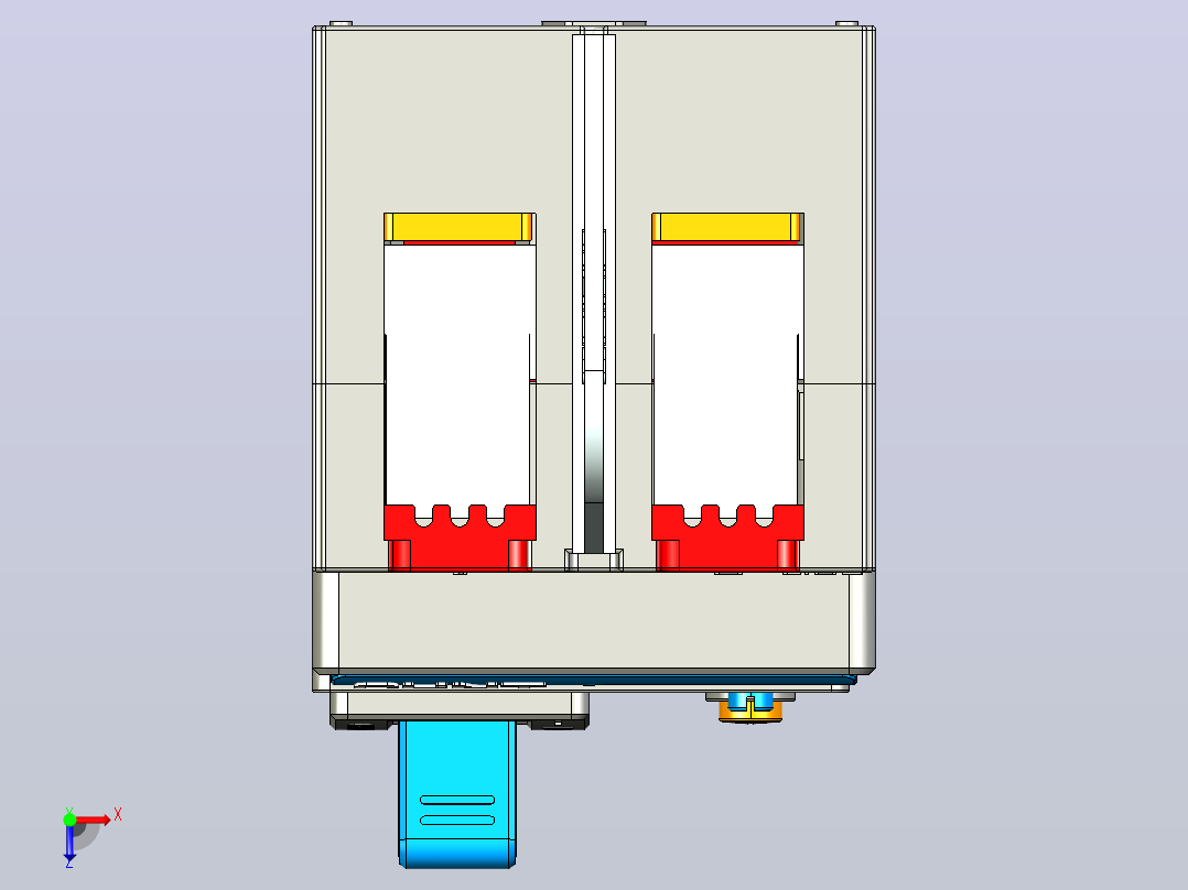 NXMLE-160S 2P剩余电流动作断路器三维模型202209俯视图