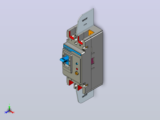 NXMLE-160S 2P剩余电流动作断路器三维模型202209正等轴测缩略图