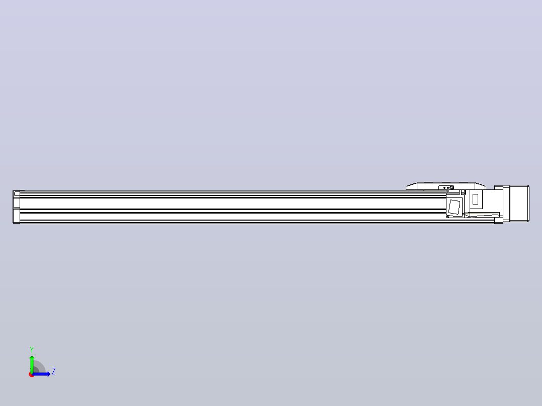 滚珠丝杠直线轴内置导轨TPA-GCR-50-1210C-L550-MR-M10-N3左视图