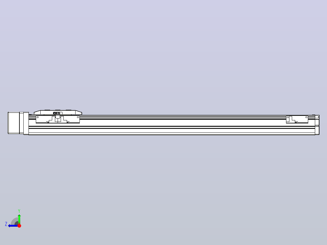 滚珠丝杠直线轴内置导轨TPA-GCR-50-1210C-L550-MR-M10-N3右视图