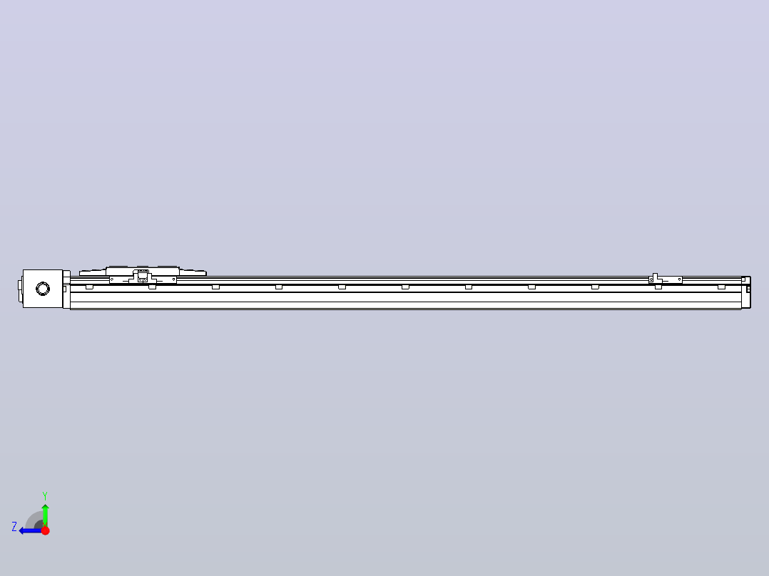 机器人皮带驱动直线轴TPA-GCB-120-P70-L800-DR-M20-N3右视图