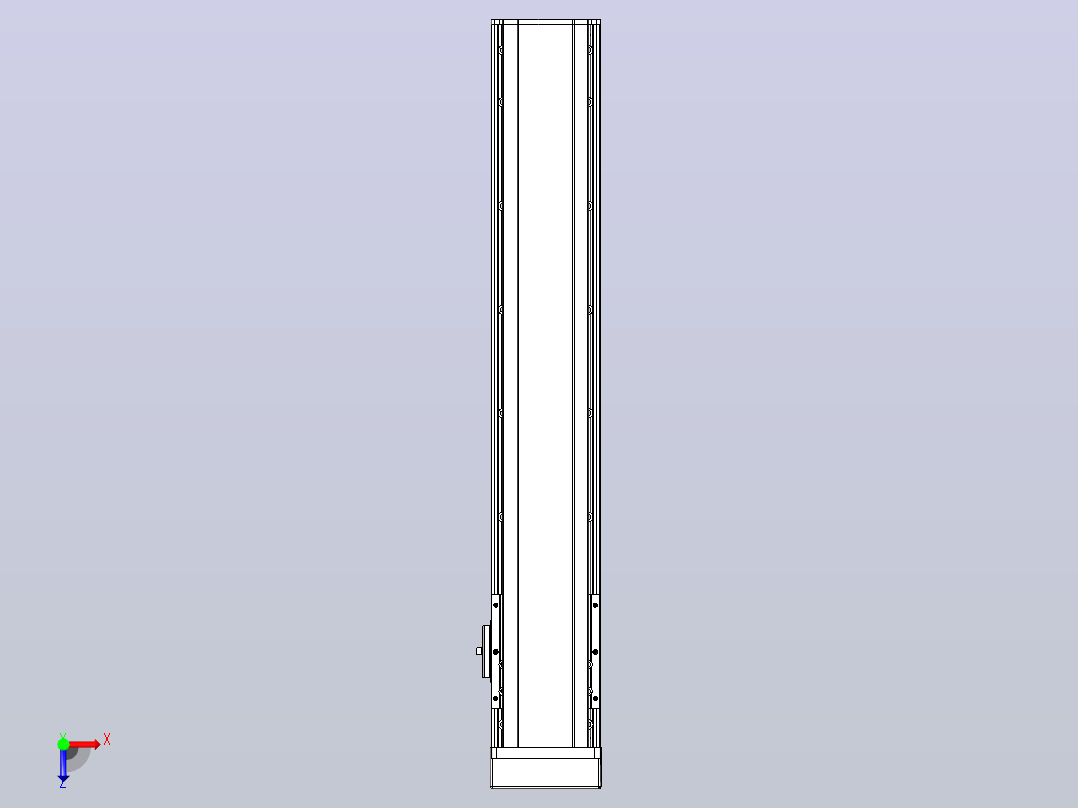 日规模组半封闭丝杆TPA-HNR-105D-1610C-L500-MP-C-P40-N3俯视图