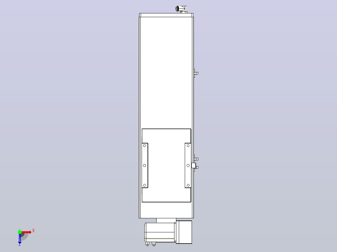 MCB17无尘皮带滑台[MCB17-L40-300-RU-P40-C3]俯视图