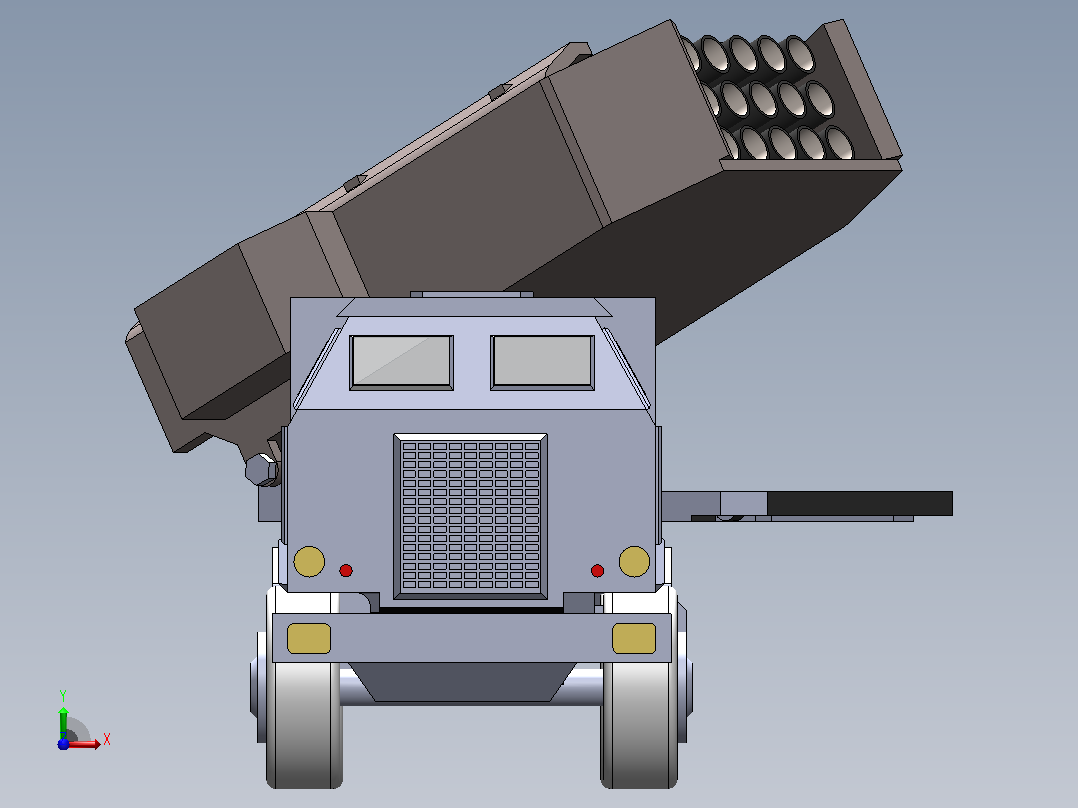 MLRS 模型前视图