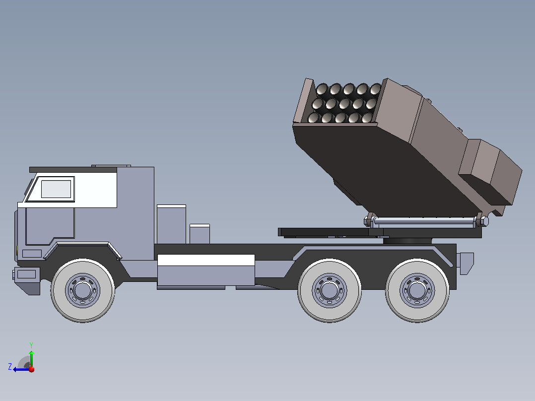 MLRS 模型右视图