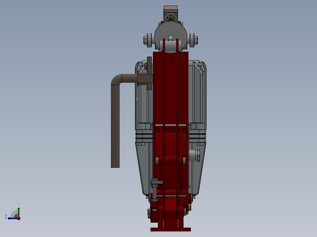 YW、YWB系列电力液压鼓式制动器YW200-300-ⅡA-HR-WC.RL.WC右视图